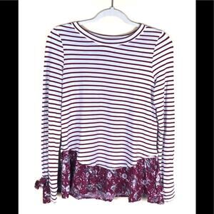 TEN SIXTY Sherman STRIPED  Girls TOP SZ XL (girls)